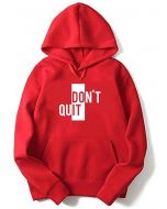 More & More Unisex-Adult Cotton Hooded Neck Don’t Quit Printed Hoodie