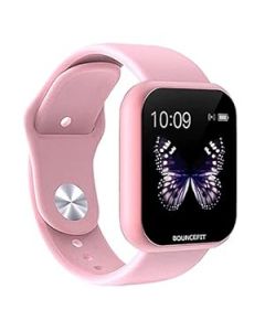 Bouncefit D20 Y68 Fitness Band Smart watch for Men, Women, Boys, Girls, Kids – Single Touch Interface, Water Resistant, Workout Modes, Quick Charge Sports Smartwatch – Pink